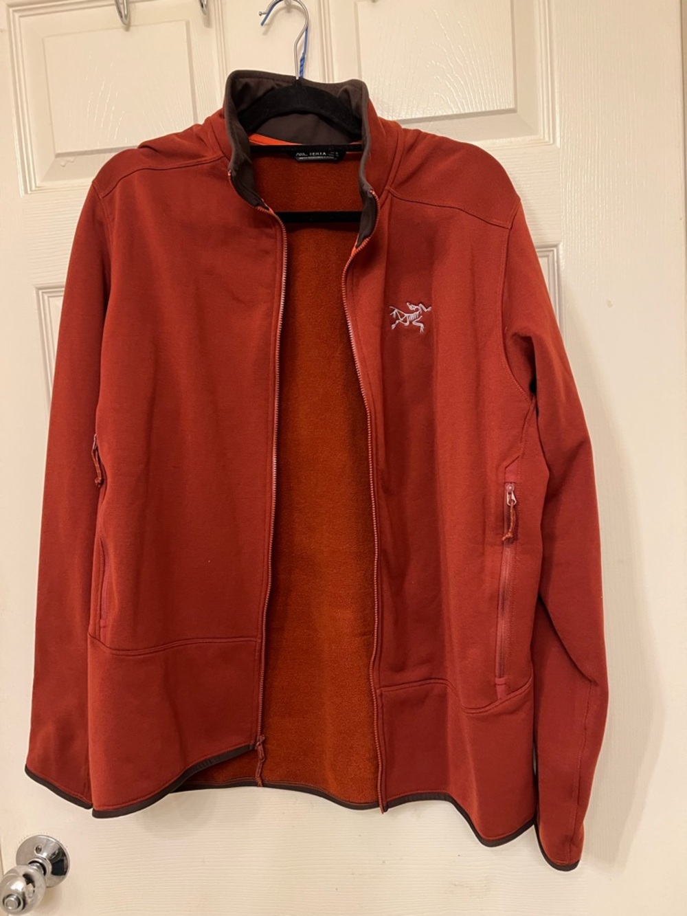 Arc'teryx Men's Red Zip-Up Fleece Jacket XL